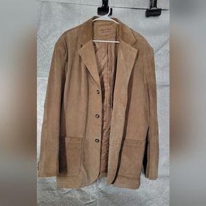 Mens XLG Newport Harbor‎ genuine suede sports jacket